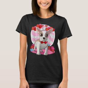 Apple Head Chihuahua Heart Valentine Day Decor T-Shirt