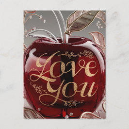 Apple, ich Liebe Sie Postkarte