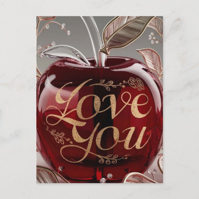 Apple, ich Liebe Sie Postkarte (Vorderseite)