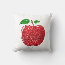 Apple Imitate Roter Glitzer Kissen
