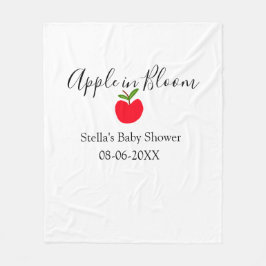 Apple in bloom baby shower red apple name date fleecedecke