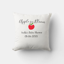 Apple in bloom baby shower red apple name date kissen