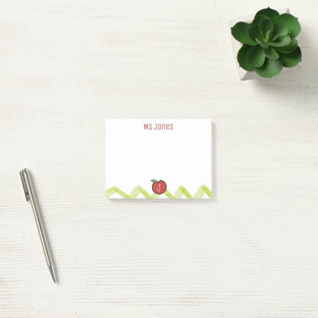 Apple Individuelle Name Monogram Post it® Notes Post-it Klebezettel (Büro)