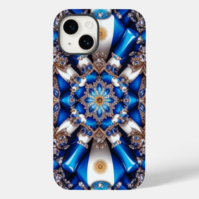Apple iPhone 14 Case-Mate Argentiniische Farben Hülle (Rückseite)