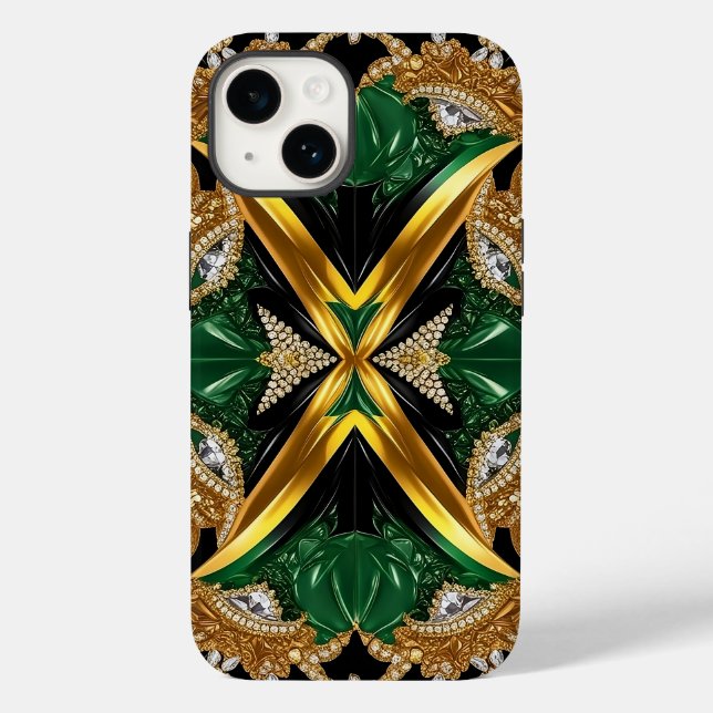 Apple iPhone 14 Case-Mate Jamaica Farben Hülle (Rückseite)