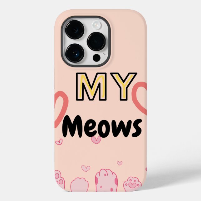 Apple iPhone 14pro Gehäuse Kitty Pads Case-Mate iPhone 14 Pro Hülle (Rückseite)