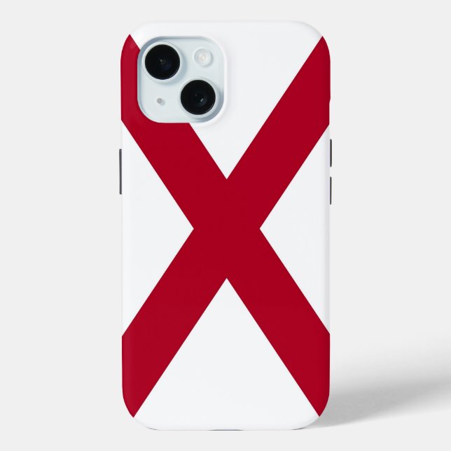 Apple iPhone 15 Case-Mate mit Alabama-Flagge Hülle (Rückseite)