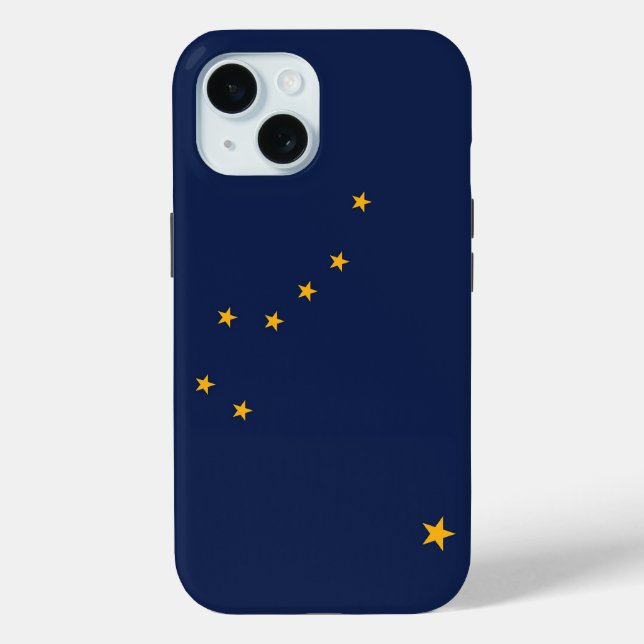 Apple iPhone 15 Case-Mate mit Alaska-Flagge Hülle (Rückseite)