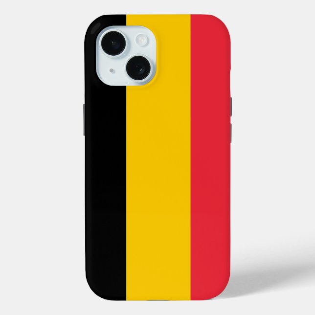 Apple iPhone 15 Case-Mate mit belgischer Flagge Hülle (Rückseite)