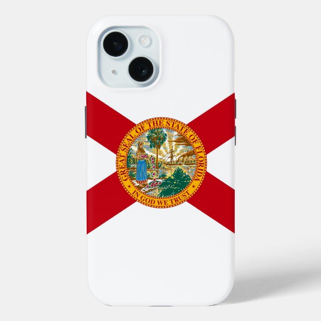 Apple iPhone 15 Case-Mate mit Florida-Flagge Hülle (Rückseite)