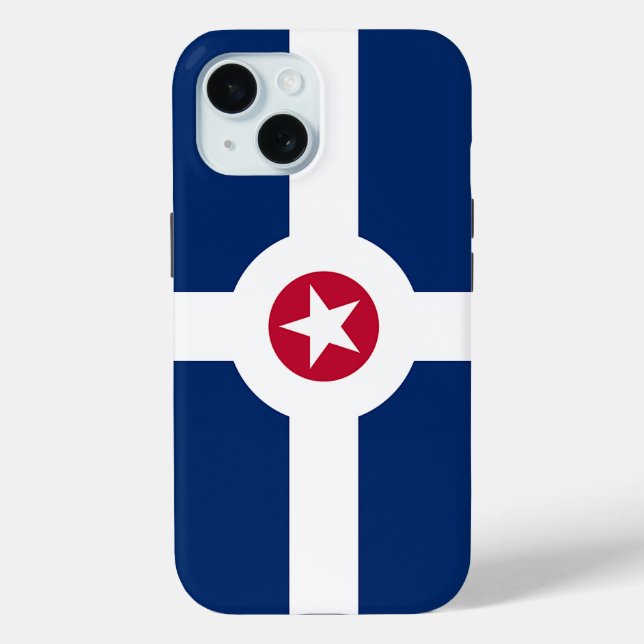 Apple iPhone 15 Case-Mate mit Indianapolis-Flagge Hülle (Rückseite)
