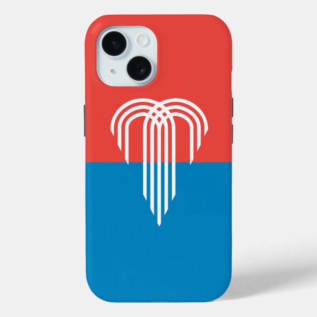 Apple iPhone 15 Case-Mate mit Kansas City-Flagge Hülle (Rückseite)