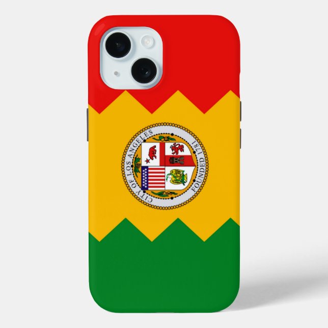 Apple iPhone 15 Case-Mate mit Los Angeles Flag Hülle (Rückseite)