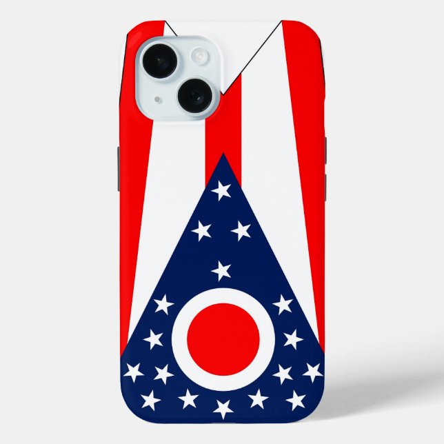 Apple iPhone 15 Case-Mate mit Ohio-Flagge Hülle (Rückseite)