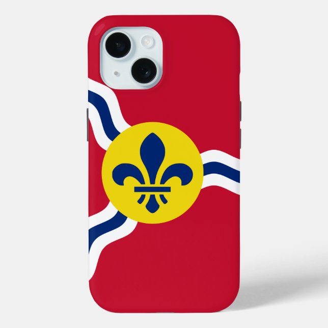 Apple iPhone 15 Case-Mate mit St. Louis-Flagge Hülle (Rückseite)