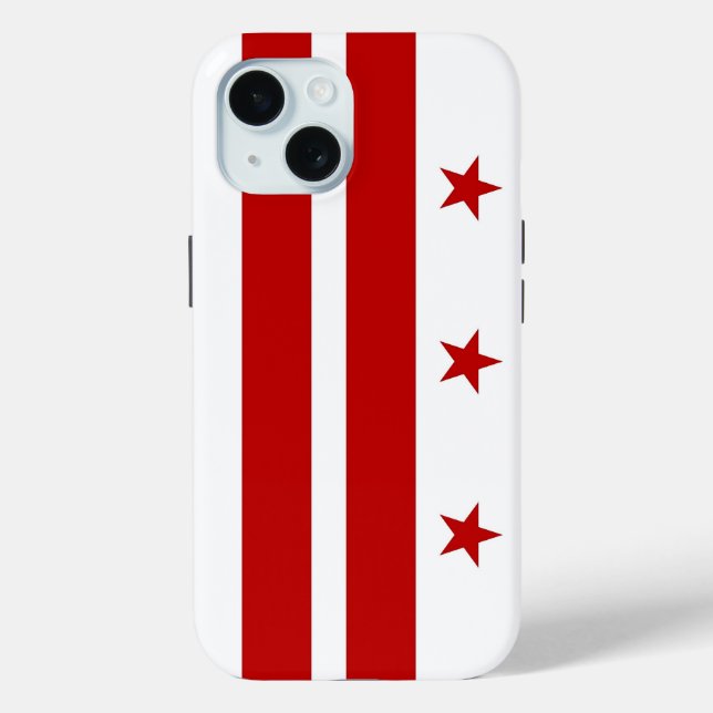 Apple iPhone 15 Case-Mate, Washington DC flag Case-Mate iPhone Hülle (Rückseite)