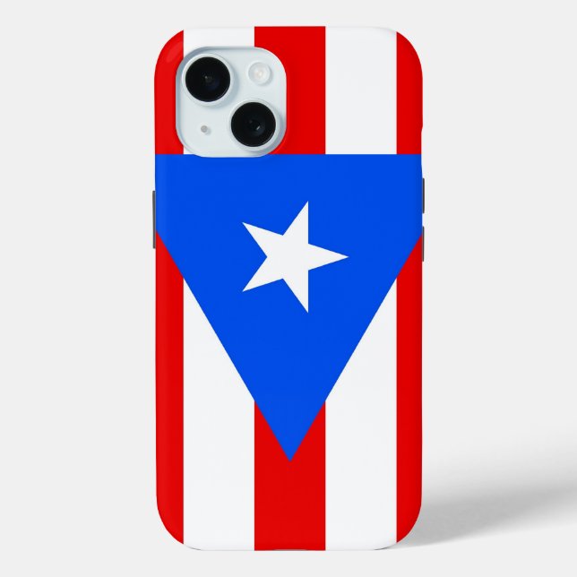 Apple iPhone 15 Case-Mate with Puerto Rico flag Case-Mate iPhone Hülle (Rückseite)