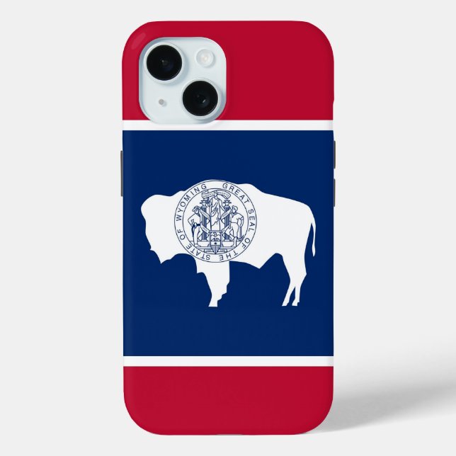 Apple iPhone 15 Case-Mate, Wyoming  flag Case-Mate iPhone Hülle (Rückseite)
