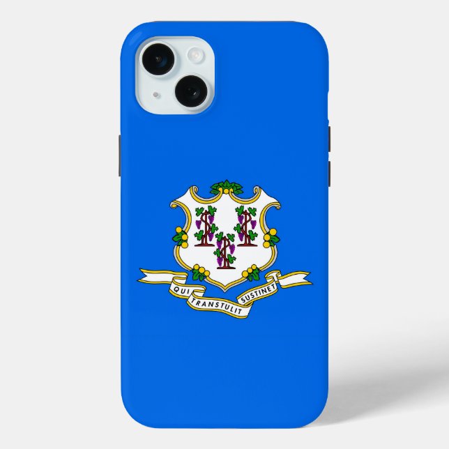 Apple iPhone 15 Plus Case-Mate, Connecticut-Flag Case-Mate iPhone Hülle (Rückseite)