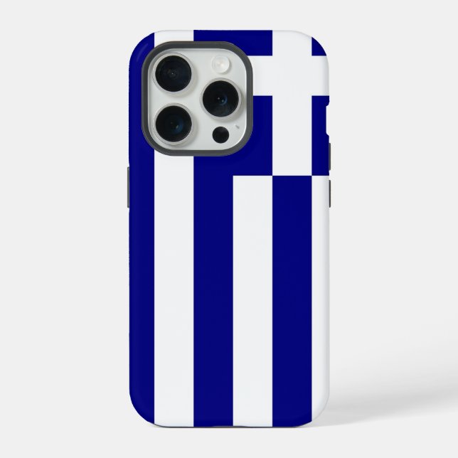Apple iPhone 15 Pro Case-Mate, Greece flag Hülle (Rückseite)