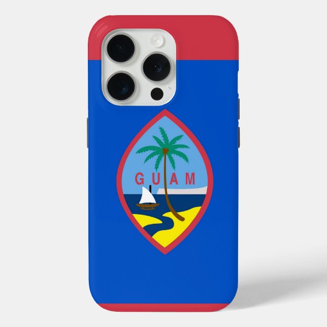 Apple iPhone 15 Pro Case-Mate Guam Flag Hülle (Rückseite)