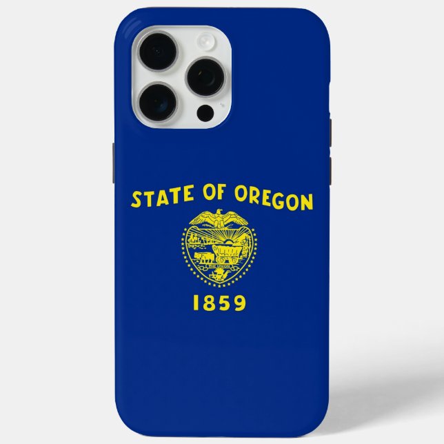 Apple iPhone 15 Pro Max Case, Oregon Flag Case-Mate iPhone Hülle (Rückseite)