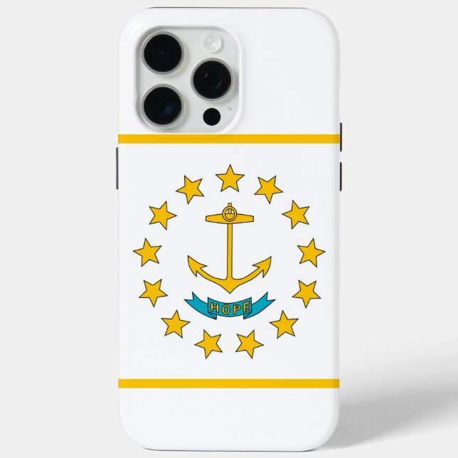 Apple iPhone 15 Pro Max Case, Rhode Island Flag Case-Mate iPhone Hülle (Rückseite)