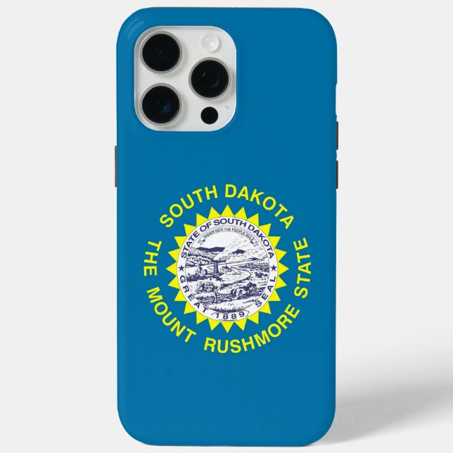 Apple iPhone 15 Pro Max Case, South Dakota Flag Case-Mate iPhone Hülle (Rückseite)