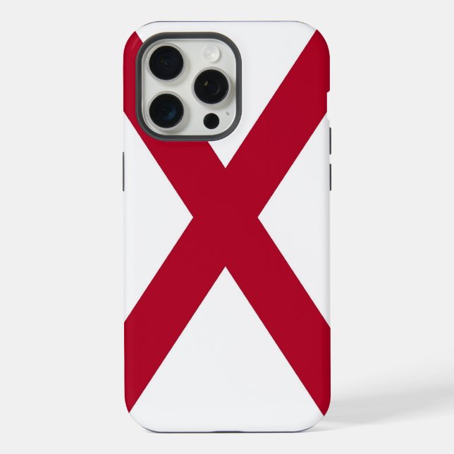 Apple iPhone 15 Pro Max Fall, Alabama-Flagge Hülle (Rückseite)