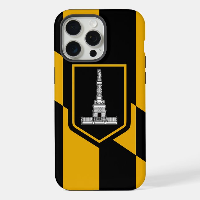 Apple iPhone 15 Pro Max Fall, Baltimore Flag Hülle (Rückseite)