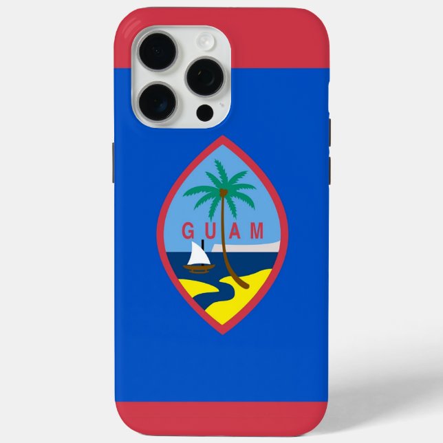 Apple iPhone 15 Pro Max Fall, Guam Flag Case-Mate iPhone Hülle (Rückseite)