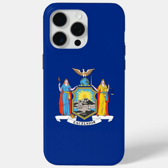 Apple iPhone 15 Pro Max Fall, New Yorker Staatsfla Case-Mate iPhone Hülle (Rückseite)