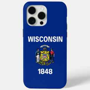 Apple iPhone 15 Pro Max, Flagge von Wisconsin Case-Mate iPhone Hülle