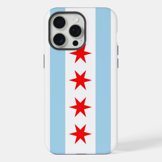 Apple iPhone 15 Pro Max Hülle, Chicago-Flagge Hülle (Rückseite)