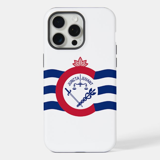 Apple iPhone 15 Pro Max Hülle, Cincinnati-Flagge Hülle (Rückseite)