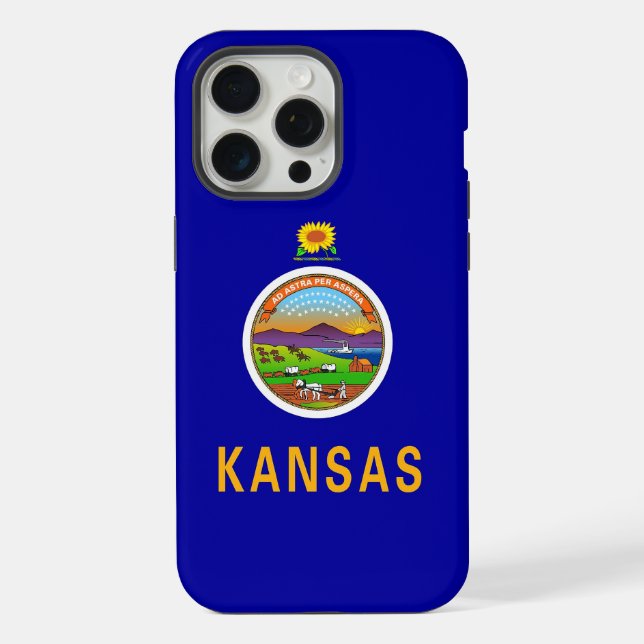 Apple iPhone 15 Pro Max Hülle, Kansas Flagge Hülle (Rückseite)