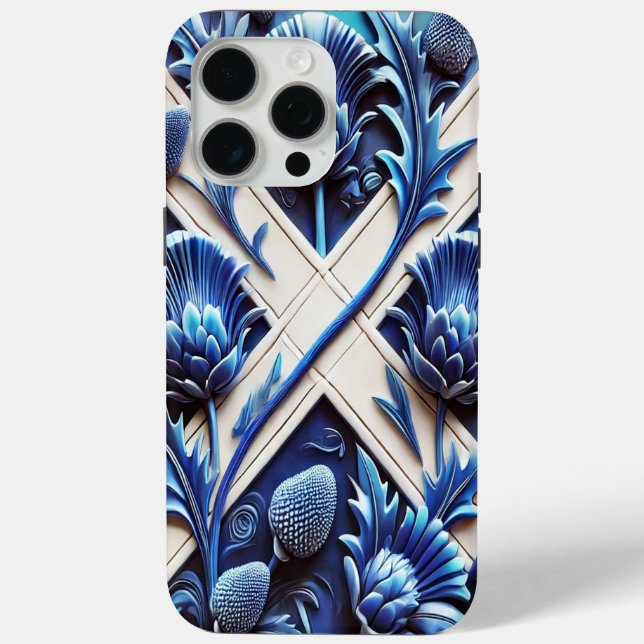 Apple iPhone 15 Pro Max Hülle, Schottische Disteln Case-Mate iPhone Hülle (Rückseite)