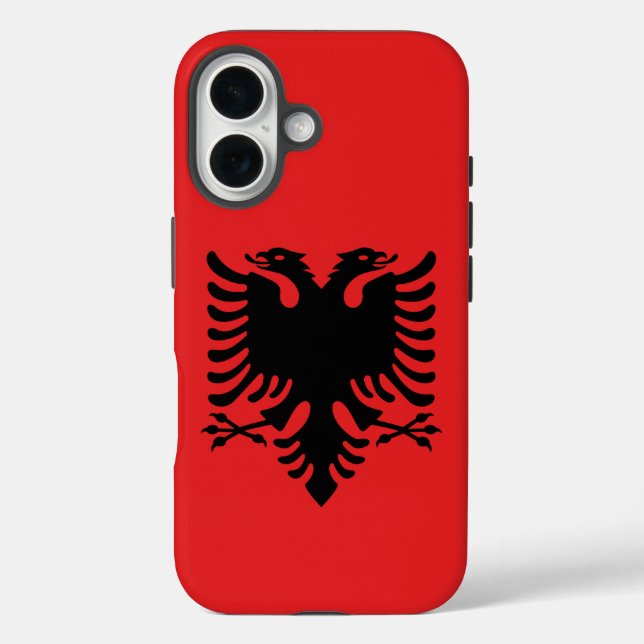 Apple iPhone 16 Case-Mate mit Albanienflagge Hülle (Rückseite)