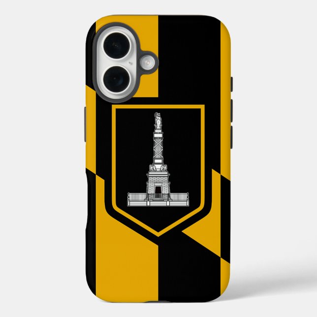 Apple iPhone 16 Case-Mate mit Baltimore-Flagge iPhone 16 Hülle (Rückseite)