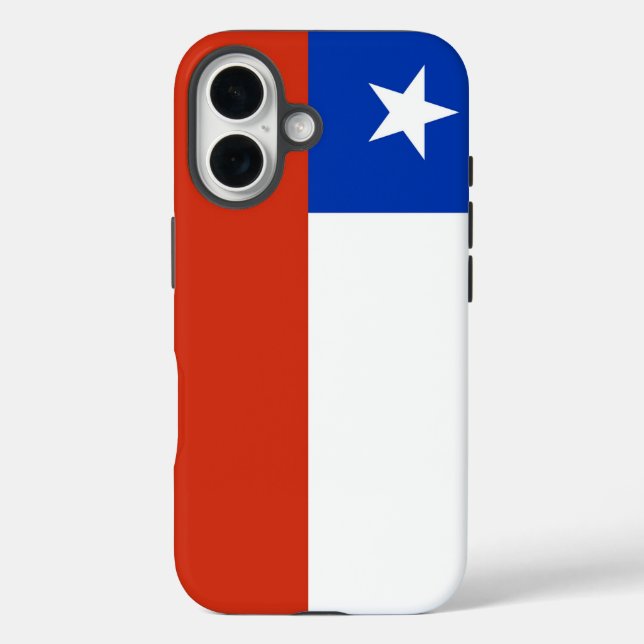 Apple iPhone 16 Case-Mate mit chilenischer Flagge Hülle (Rückseite)