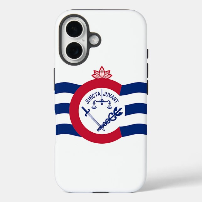 Apple iPhone 16 Case-Mate mit Cincinnati-Flagge Hülle (Rückseite)