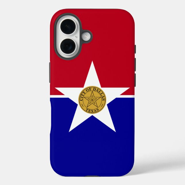 Apple iPhone 16 Case-Mate mit Dallas-Flagge Hülle (Rückseite)