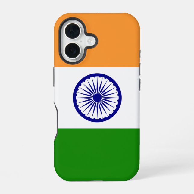 Apple iPhone 16 Case-Mate mit indischer Flagge Hülle (Rückseite)