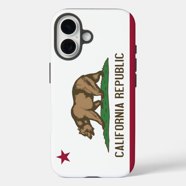 Apple iPhone 16 Case-Mate mit kalifornischer Flagg Hülle (Rückseite)