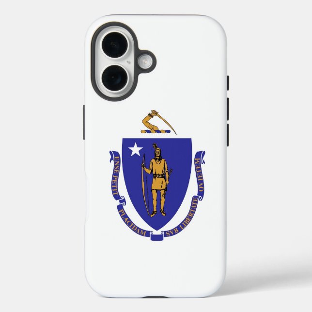 Apple iPhone 16 Case-Mate mit Massachusetts Flag Hülle (Rückseite)