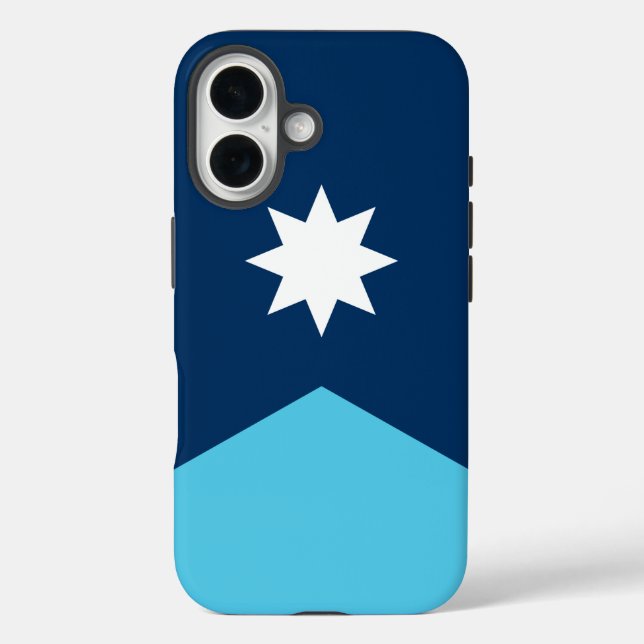 Apple iPhone 16 Case-Mate mit Minnesota-Flag Hülle (Rückseite)