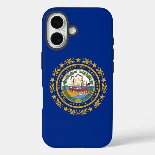 Apple iPhone 16 Case-Mate mit neuer Hampshire-Flag Hülle (Rückseite)