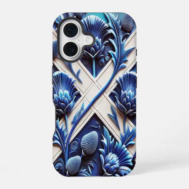 Apple iPhone 16 Case-Mate mit Schottischen Disteln Hülle (Rückseite)