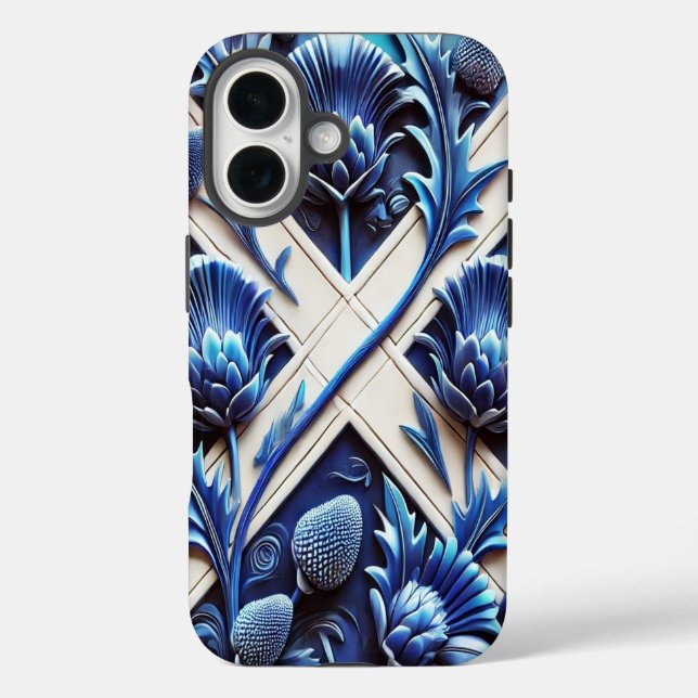 Apple iPhone 16 Case-Mate mit Schottischen Disteln Hülle (Rückseite)