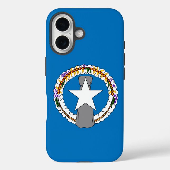 Apple iPhone 16 Case-Mate, Northern Mariana Flagge Hülle (Rückseite)
